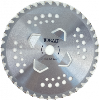 Нож для триммера BTB40-6 255*25,4 (система против наматывания травы)